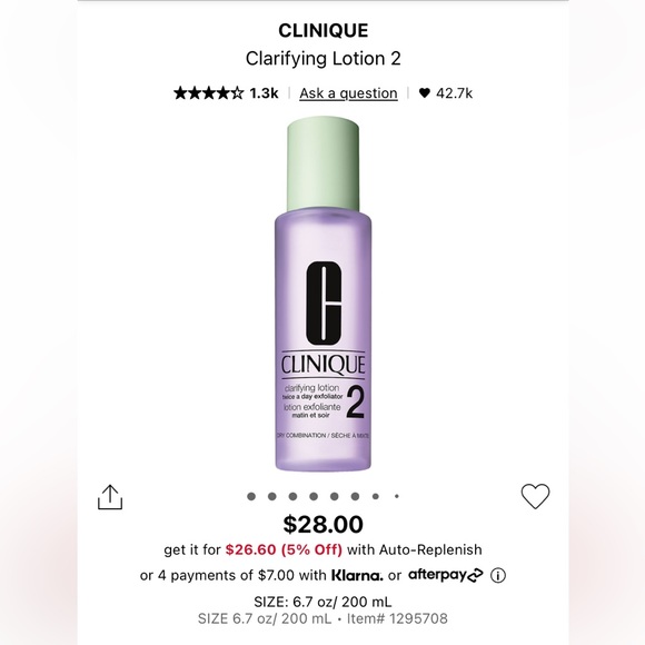 New Clinique Clarifying Lotion 2 - Picture 1 of 3